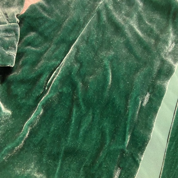 FRAME minimalist silk velvet quilted top size Small dark green - Picture 7 of 8